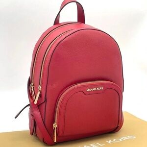 Michael Kors Medium Jaycee Backpack Red/Gold